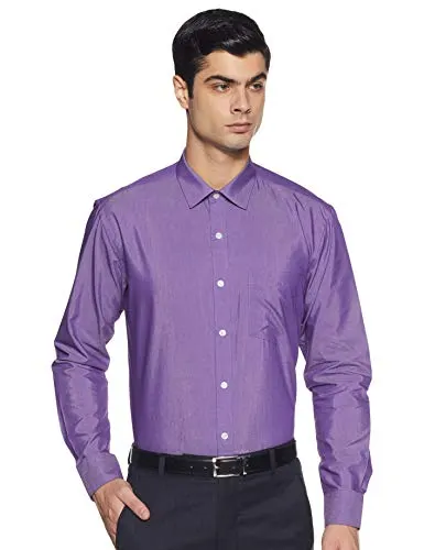 Amazon Brand - Symbol Men's Cotton Formal Shirt | Plain | Fu at ₹299