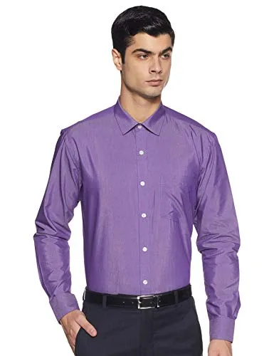 Amazon Brand - Symbol Men's Cotton Formal Shirt | Plain | Fu at ₹299