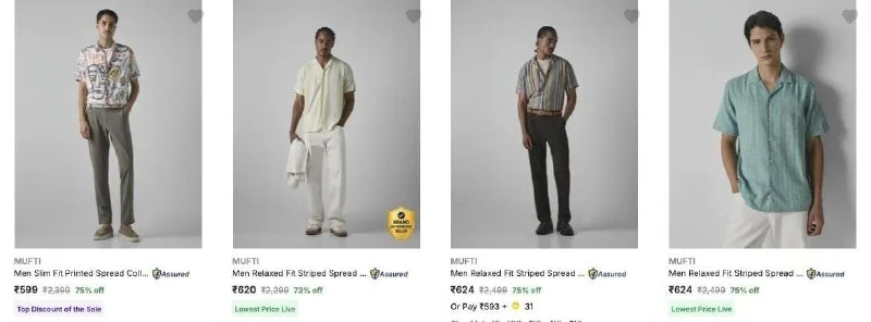 Mufti Shirt from ₹599