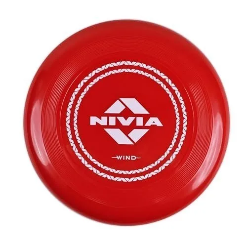 Ni Frisbee for Outdoor Sports Games, Throwing Discs for Kids, Adults, and Dogs, Unbreakable Soft Flexible Plastic (Bright Red, Large) at ₹84