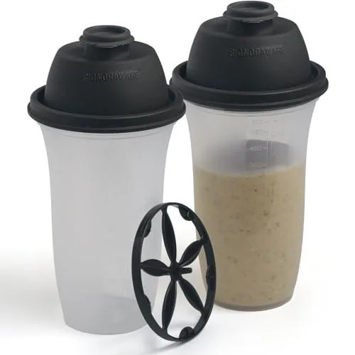 Signoraware Shake N Shake BPA Free Plastic Bottle (500mlx2 | Setof2 | Black) at ₹173
