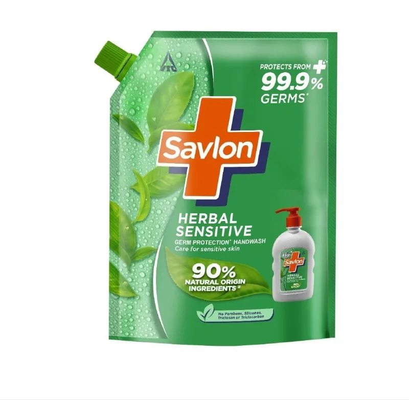 ITC Savlon Herbal Sensitive Germ Protection Liquid Handwash Refill Pack 1.3L at ₹135