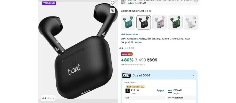 Airdopes 71 Gen 2 at ₹799