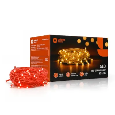 Orient Glo LED 10 m 36 LEDs String Light for Home Decoration | Indoor and Outdoor use | Direct Plug-in | Red, Pack of 1 at ₹99