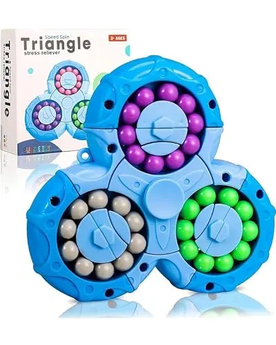 Rotating Magic Bean Cube Puzzle Toy for Kids with Colour Mat at ₹229