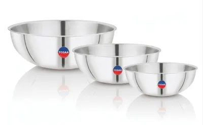 TOSAA Triply Stainless Steel Tasla Set of 3 at ₹1,244