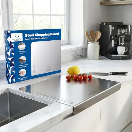 HomeWiz Large Steel Chopping Board for Kitchen - 100% Cutting at ₹199