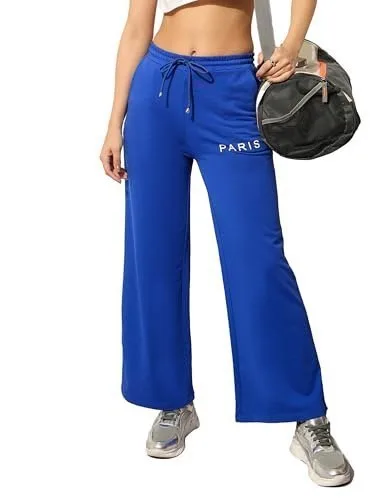 barcino Black Terry New York Print Track Pants at ₹189