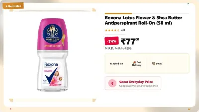 Rexona Antiperspirant Roll-On (50 ml) at ₹77