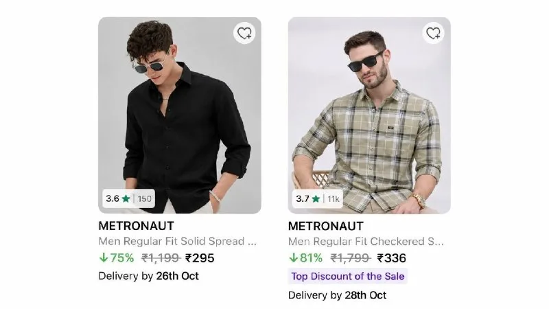 Loot : Metronaut Shirts 75 - 90% Off