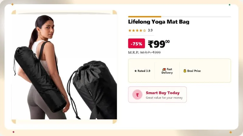 Yoga Mat Bag at ₹99