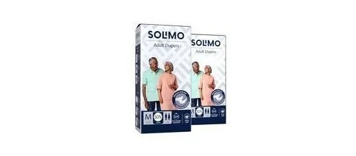 Solimo Adult Diapers Tape Style Medium, 60 Count at ₹979