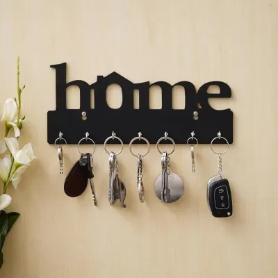 Webelkart Premium Home Keys Wooden Key Holder (29 cm x 13.5 cm x 0.4 cm, Wood) at ₹163
