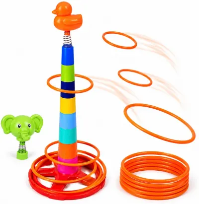 MAD OVER TOYS 3 In 1 Ring Toss with Stacking Tower at ₹148