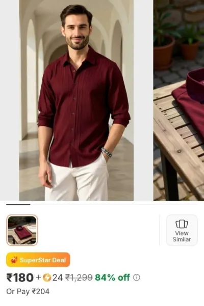 Shirt for men at 180rs at ₹180