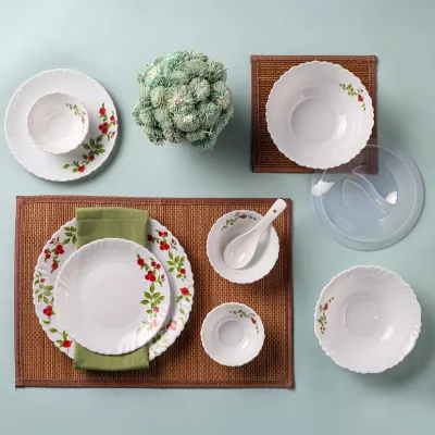Cello Opalware Dazzle Series Imperial Rose 35 Pcs Dinner Set at ₹1,908