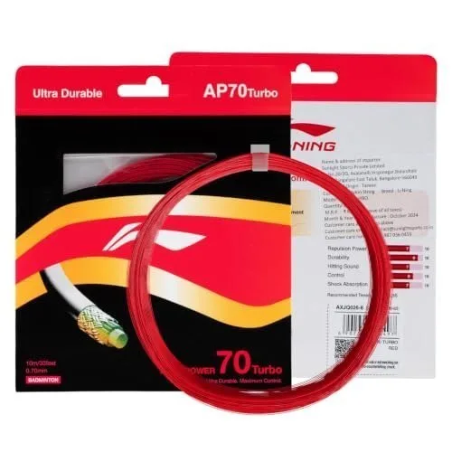 Li-Ning AP70 Turbo Badminton String | 0.70mm Gauge | Durable at ₹239