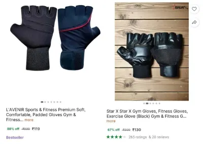 Gym Gloves at ₹119