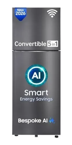 Samsung 419 L, 3 Star, Convertible 5-in-1, Digital Inverter, Frost Free Double Door, Bespoke AI WiFi Refrigerator at ₹42,990