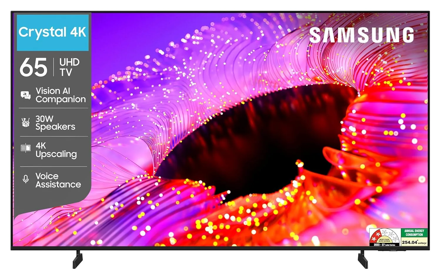 Samsung 65 inch (163cm) Crystal UHD 4K Vision AI 2026 Smart TV at ₹48,036