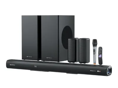 ZEBRONICS Juke BAR 9900 Soundbar, 725 Watts, DTS X, Dolby Atmos, 5.2.4 CH, 2X Wireless (Subwoofer & Satellites at ₹16,749